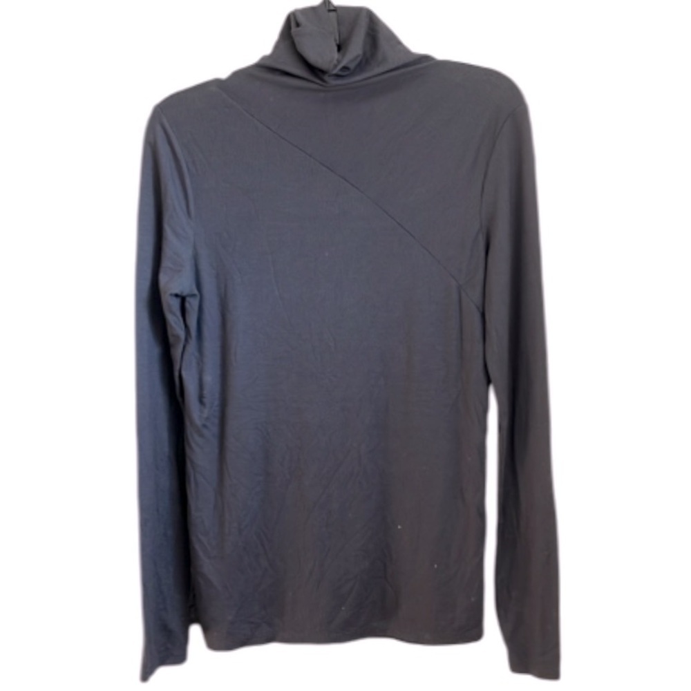 AG Adriano Goldschmied Women's Chels Ribbed Knit Fitted Longsleeve Turtleneck- M